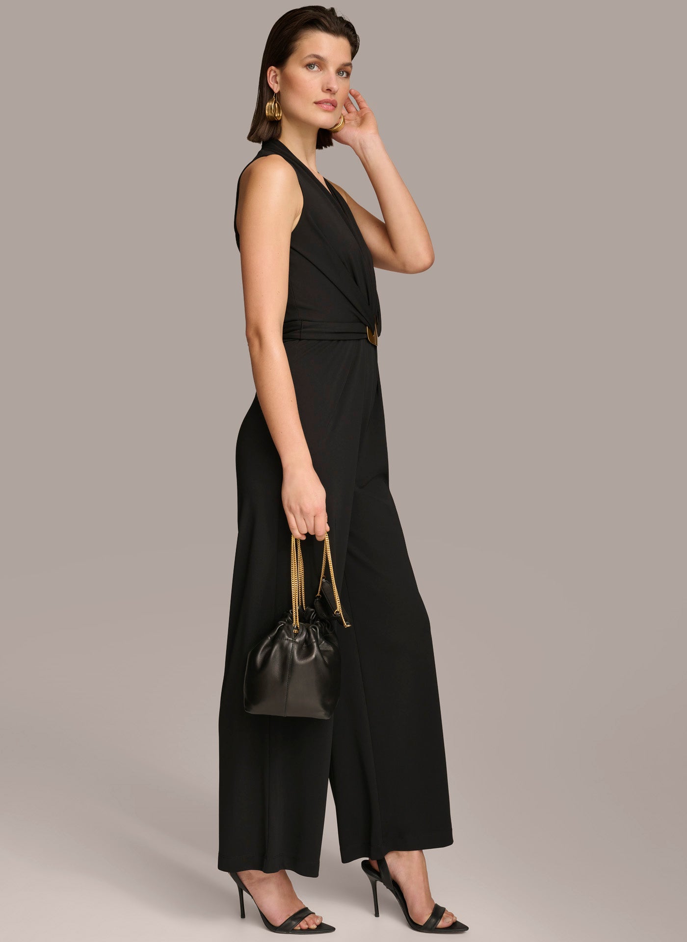 (image for) INGENIOUS V-NECK BELTED JUMPSUIT